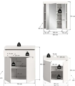 OTTO home Badmöbel-Set »MAOI, 3-teilige Badkombination, hochwertige MDF Front«