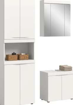 OTTO home Badmöbel-Set »MAOI, 3-tlg. Badkombi, hochwertige MDF Front, optional mit Beleuchtung«