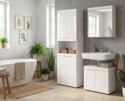OTTO home Badmöbel-Set »MAOI, 3-tlg. Badkombi, hochwertige MDF Front, optional mit Beleuchtung«