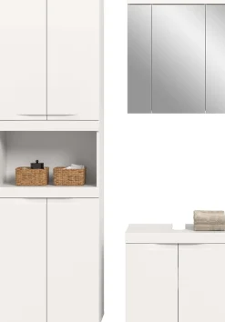 OTTO home Badmöbel-Set »MAOI, 3-tlg. Badkombi, hochwertige MDF Front, optional mit Beleuchtung«