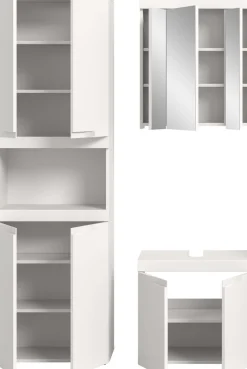 OTTO home Badmöbel-Set »MAOI, 3-tlg. Badkombi, hochwertige MDF Front, optional mit Beleuchtung«