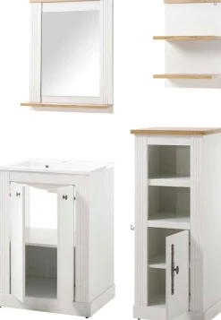 OTTO home Badmöbel-Set »WESTMINSTER, Bad im Landhausstil, 4-teiliges Badezimmer« 4 Stk. tlg.