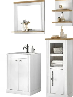 OTTO home Badmöbel-Set »WESTMINSTER, Bad im Landhausstil, 4-teiliges Badezimmer« 4 Stk. tlg.