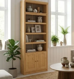 OTTO home Bücherregal »mit 2 Türen Soeren Regal Aktenregal B/T/H: 80/29/220 cm« massive Kiefer, FSC®-zertifiziert