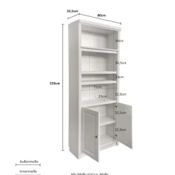 OTTO home Bücherregal »Soeren« aus massiver Kiefer, FSC®-zertifiziert, Tiefe 33,5 cm