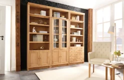 OTTO home Bücherregal »Soeren Eiche Regal B/T/H: 80/29/220 cm mit 2 Türen« mit Eiche-Elementen, FSC®-zertifiziert, insgesamt 7 Fächer