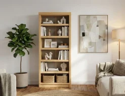 OTTO home Bücherregal »Soeren Regal B/T/H: 80/29/185 cm, 6 Fächer« aus massiver Kiefer, FSC®-zertifiziert