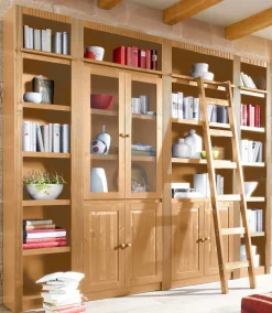 OTTO home Bücherwand »Bergen« aus massivem schönen Kiefernholz, Breite 255 cm