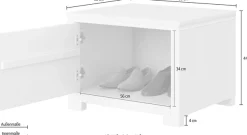 OTTO home Beistellschrank »Gotland, Schrankmodulsystem, einzeln oder mit der Serie kombinierbar« H/B/T ca. 60/60/52 oder ca. 44/60/52,massive Kiefer, variabel einsetzbar, auch für Dachschrägen