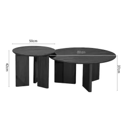 OTTO home Beistelltisch »Cassian« 1 Stk. tlg. warme Walnussoptik, außergewöhnliches Kreuzgestell, Ø 50 cm
