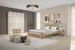 OTTO home Bettgestell »Gala, 160 oder 180x200cm Liegefläche, FSC-zertifiziert« optional passende Stauraumschubladen und Nachttische erhältlich,bequem gepolstertes Kopfteil, bezogen mit Samtvelours