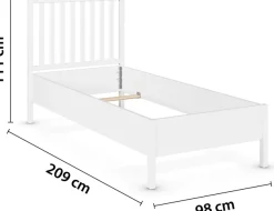 OTTO home Bettgestell »Schlafzimmermöbel Möbel Landhaus Einzelbett Doppelbett Stauraum YLVA« Breite 90x200 cm oder 140x200 cm,mit Sprossenkopfteil im Landhausstil MADE IN GERMANY