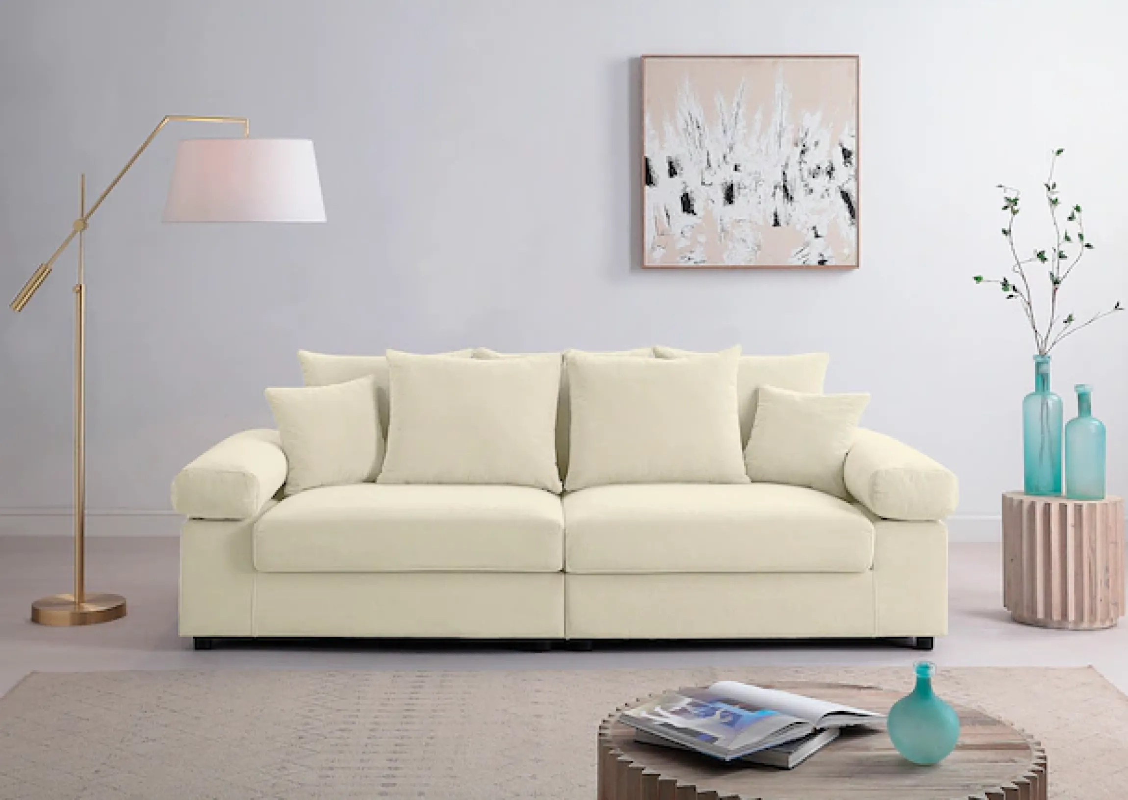 OTTO home Big-Sofa »Bjoern« mit Cord-Bezug, XXL-Sitzfläche, mit Federkern, frei im Raum stellbar
