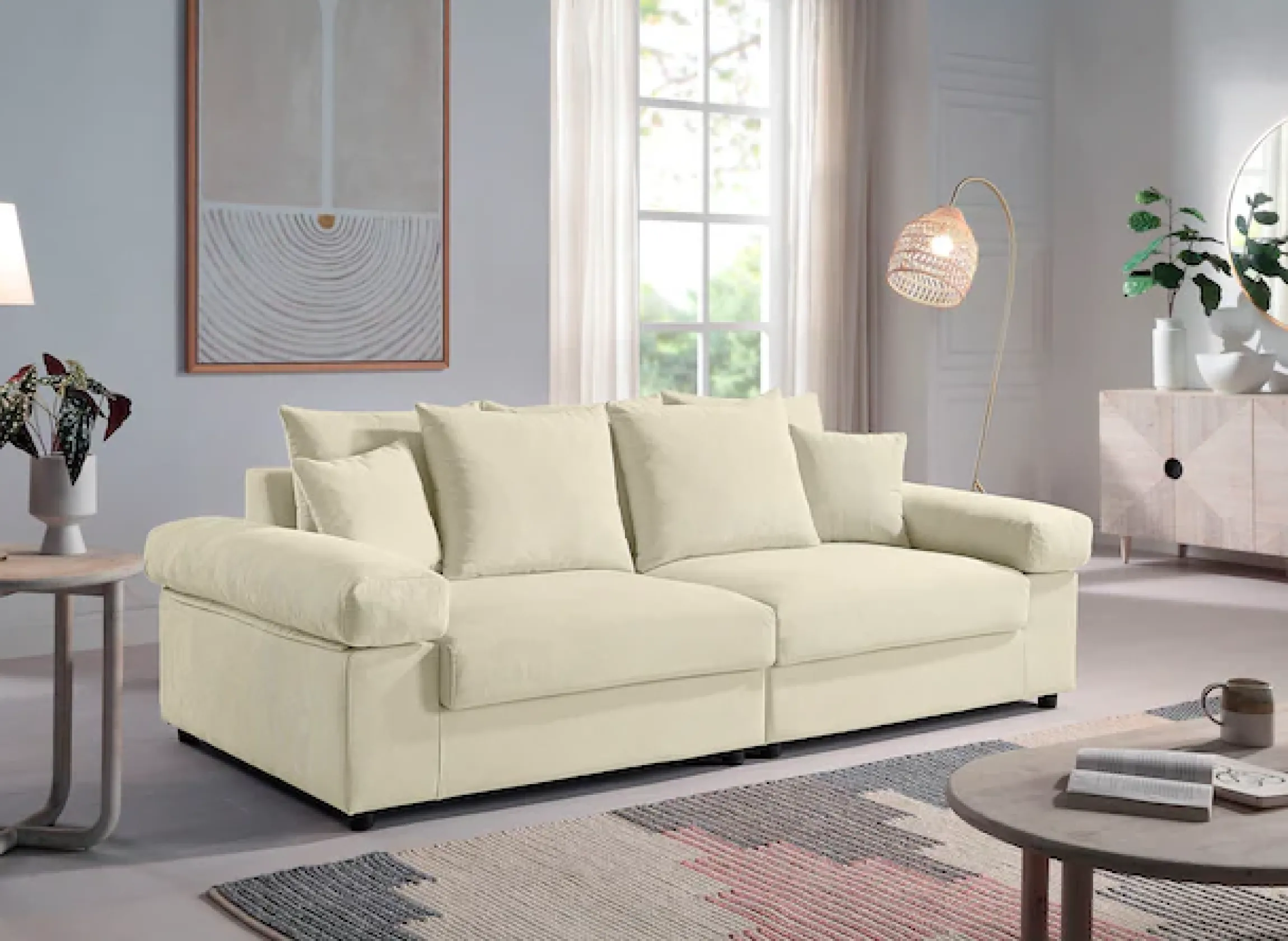 OTTO home Big-Sofa »Bjoern« mit Cord-Bezug, XXL-Sitzfläche, mit Federkern, frei im Raum stellbar