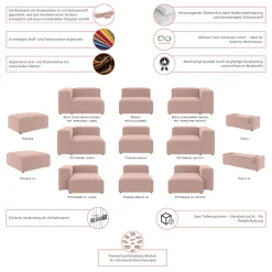 OTTO home Big-Sofa »HAILY Modularsofa, Verlässliche Qualität, Sitztiefe 70 cm« als Modul oder separat verwendbar, für individuelle Zusammenstellung