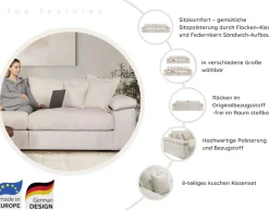 OTTO home Big-Sofa »Soft&Cosy XL, B: 246 cm - OTTO. Verlässliche Qualität.« Mega-Sofa, Cord oder Chenille-Struktur, mit Federkern & 4 Zierkissen