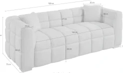 OTTO home Big-Sofa »Thor Design-Sofa mit Steppung, Bubble-Optik, B:190cm« 
