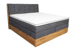 OTTO home Boxspringbett »Alleea, Doppelbett, Polsterbett, Federkernbett, Komforbett, 160/180 cm« inkl. Topper, zwei Bettkästen, Taschen-Federkernmatratze, Härtegrad 3