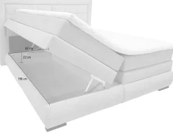 OTTO home Boxspringbett »MIVVA mit Bettkasten, mit Taschenfederkernmatratze H3, H3/H4 mix, H4« mit Kaltschaum- oder Visco-Topper (bei H4), Komfortliegehöhe 67cm