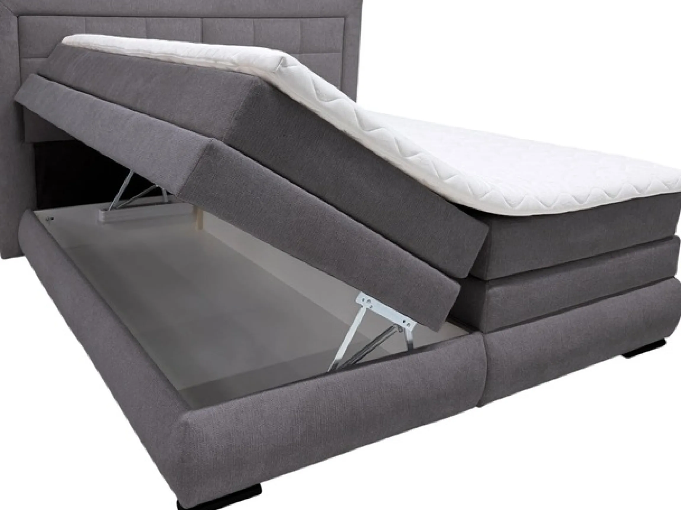 OTTO home Boxspringbett »MIVVA mit Bettkasten, mit Taschenfederkernmatratze H3, H3/H4 mix, H4« mit Kaltschaum- oder Visco-Topper (bei H4), Komfortliegehöhe 67cm