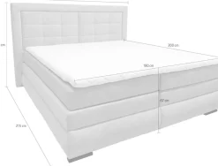 OTTO home Boxspringbett »MIVVA mit Bettkasten, mit Taschenfederkernmatratze H3, H3/H4 mix, H4« mit Kaltschaum- oder Visco-Topper (bei H4), Komfortliegehöhe 67cm