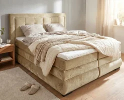 OTTO home Boxspringbett »MIVVA mit Bettkasten, mit Taschenfederkernmatratze H3, H3/H4 mix, H4« mit Kaltschaum- oder Visco-Topper (bei H4), Komfortliegehöhe 67cm