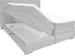 OTTO home Boxspringbett »MIVVA mit Bettkasten, mit Taschenfederkernmatratze H3, H3/H4 mix, H4« mit Kaltschaum- oder Visco-Topper (bei H4), Komfortliegehöhe 67cm