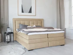 OTTO home Boxspringbett »MIVVA mit Bettkasten, mit Taschenfederkernmatratze H3, H3/H4 mix, H4« mit Kaltschaum- oder Visco-Topper (bei H4), Komfortliegehöhe 67cm