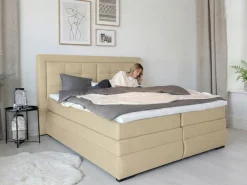 OTTO home Boxspringbett »MIVVA mit Bettkasten, mit Taschenfederkernmatratze H3, H3/H4 mix, H4« mit Kaltschaum- oder Visco-Topper (bei H4), Komfortliegehöhe 67cm