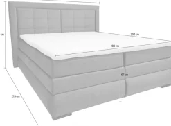 OTTO home Boxspringbett »MIVVA mit Bettkasten, mit Taschenfederkernmatratze H3, H3/H4 mix, H4« mit Kaltschaum- oder Visco-Topper (bei H4), Komfortliegehöhe 67cm