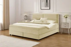 OTTO home Boxspringbett »VIVIANNE, Polsterbett mit 7-Zonen-Taschenfederkernmatratze H3« erhältlich in den Farben anthrazit und beige