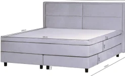 OTTO home Boxspringbett »VIVIANNE, Polsterbett mit 7-Zonen-Taschenfederkernmatratze H3« erhältlich in den Farben anthrazit und beige