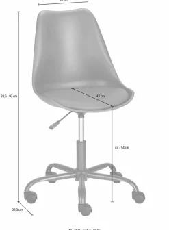 OTTO home Bürostuhl »Donny« () gepolsterter Schreibtischstuhl im modernen Design