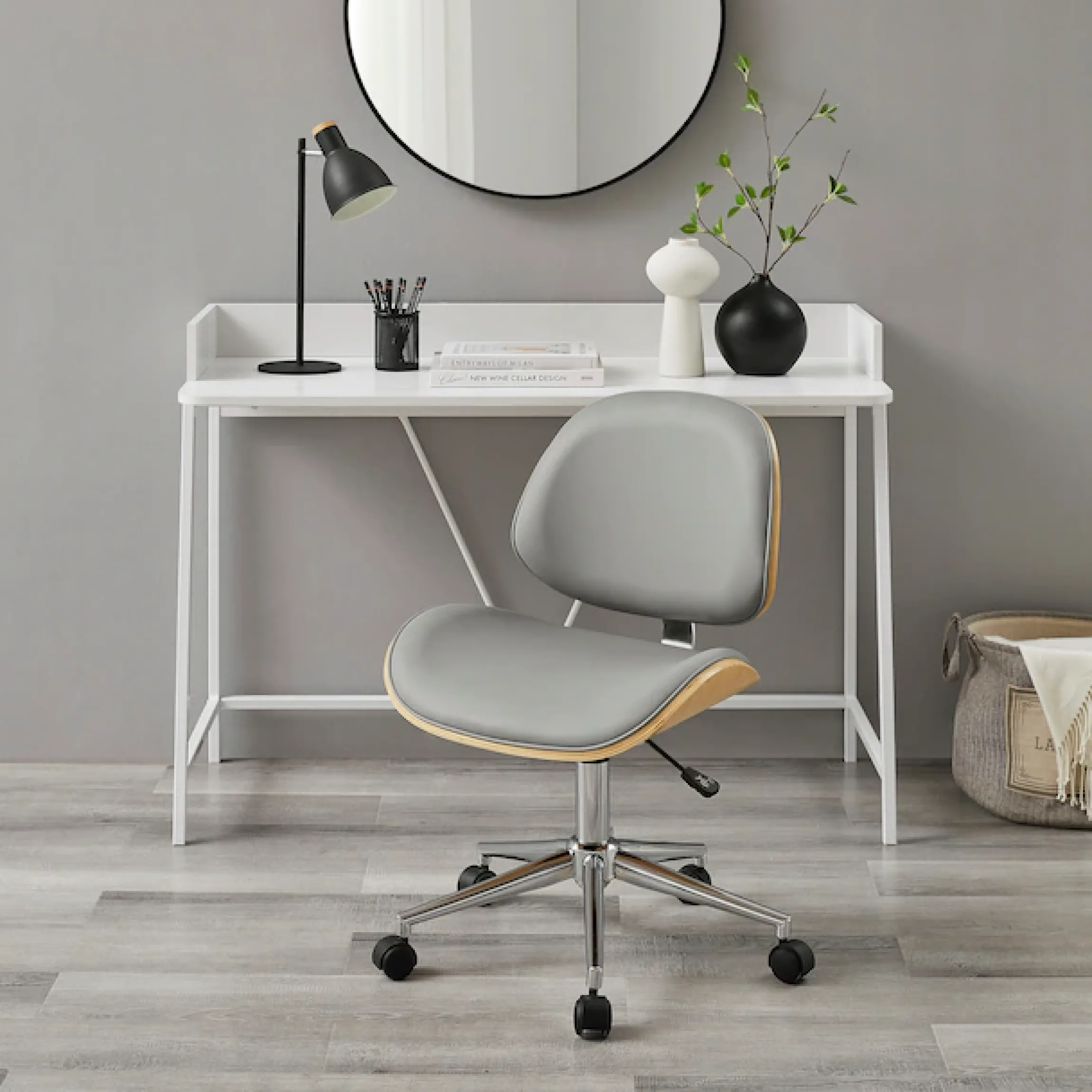 OTTO home Bürostuhl »Kiruna« () 1 Stk.Kunstleder, mit Pappelholz Schale, höhenverstellbar, 360° drehbar