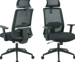 OTTO home Bürostuhl »Tallard, Mesh Schreibtischstuhl, ergonomische Ausstattung« () verstellbare Kopfstütze, Lumbalstütze & Armlehnen