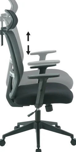 OTTO home Bürostuhl »Tallard, Mesh Schreibtischstuhl, ergonomische Ausstattung« () verstellbare Kopfstütze, Lumbalstütze & Armlehnen