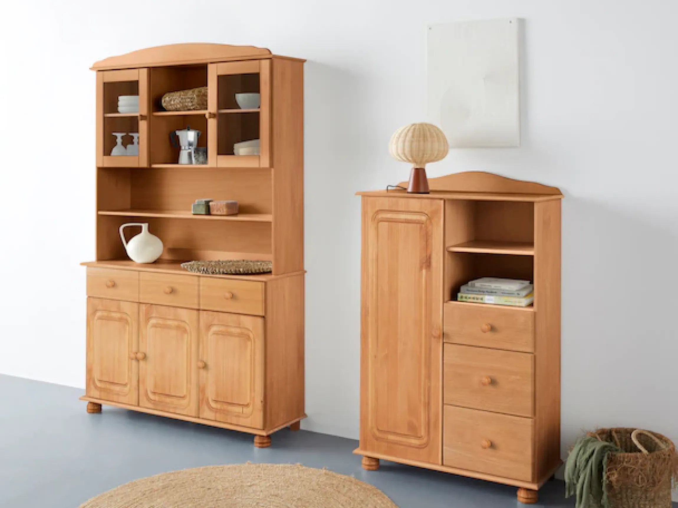 OTTO home Buffet »Mette« 2 Stk. tlg. Mit 2 Schubladen und viel Stauraum hinter 4 Türen, Höhe 181cm