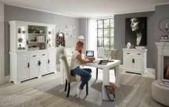 OTTO home Buffet »Royal, Hochschrank im Landhausstil, eleganter Schrank, Küchenschrank« dekorative Rahmenoptik, Metallgriffe, viel Stauraum, 168 cm breit