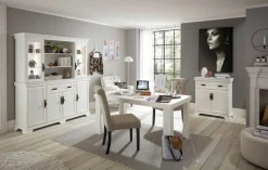 OTTO home Buffet »Royal, Hochschrank im Landhausstil, eleganter Schrank, Küchenschrank« dekorative Rahmenoptik, Metallgriffe, viel Stauraum, 168 cm breit