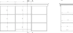 OTTO home Buffet »Royal, Hochschrank im Landhausstil, eleganter Schrank, Küchenschrank« dekorative Rahmenoptik, Metallgriffe, viel Stauraum, 128 cm breit