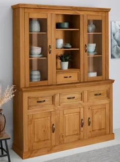 OTTO home Buffet »Selma« aus massivem Kiefernholz, mit Griffen aus antikisiertem Metall