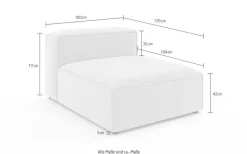 OTTO home Chaiselongue »HAILY Liegesessel, Loungemöbel zum Relaxen, Maße B/T/H: 100/130/72 cm« als Modul oder separat verwendbar, für individuelle Zusammenstellung