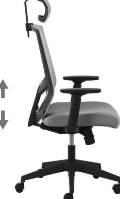 OTTO home Chefsessel »Netti, Schreibtischstuhl, hochwertige ergonomische Ausstattung« () Kopfstütze, Armlehnen & Rückenlehne verstellbar