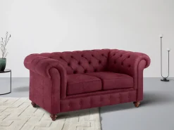 OTTO home Chesterfield-Sofa »Chesterfield 2-SitzerB/T/H: 150/89/74 cm« mit hochwertiger Knopfheftung , auch in Leder