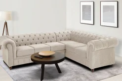 OTTO home Chesterfield-Sofa »Chesterfield Ecksofa, auch in Leder L-Form« hochwertige Knopfheftung , langer Schenkel links oder rechts wählbar