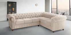 OTTO home Chesterfield-Sofa »Chesterfield Ecksofa, auch in Leder L-Form« hochwertige Knopfheftung , langer Schenkel links oder rechts wählbar