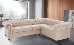 OTTO home Chesterfield-Sofa »Chesterfield Ecksofa, auch in Leder L-Form« hochwertige Knopfheftung , langer Schenkel links oder rechts wählbar