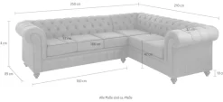 OTTO home Chesterfield-Sofa »Chesterfield Ecksofa, auch in Leder L-Form« hochwertige Knopfheftung , langer Schenkel links oder rechts wählbar
