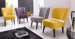 OTTO home Cocktailsessel »Jan« mit Wellenunterfederung, Massivholzfüße