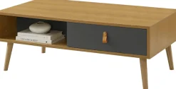 OTTO home Couchtisch »Avril« Kommode, FSC-zertifizierter Holzwerkstoff, lackiert,Eichen-Melamin, FSC-zertifiziertes Eschenholz, Breite 110 cm